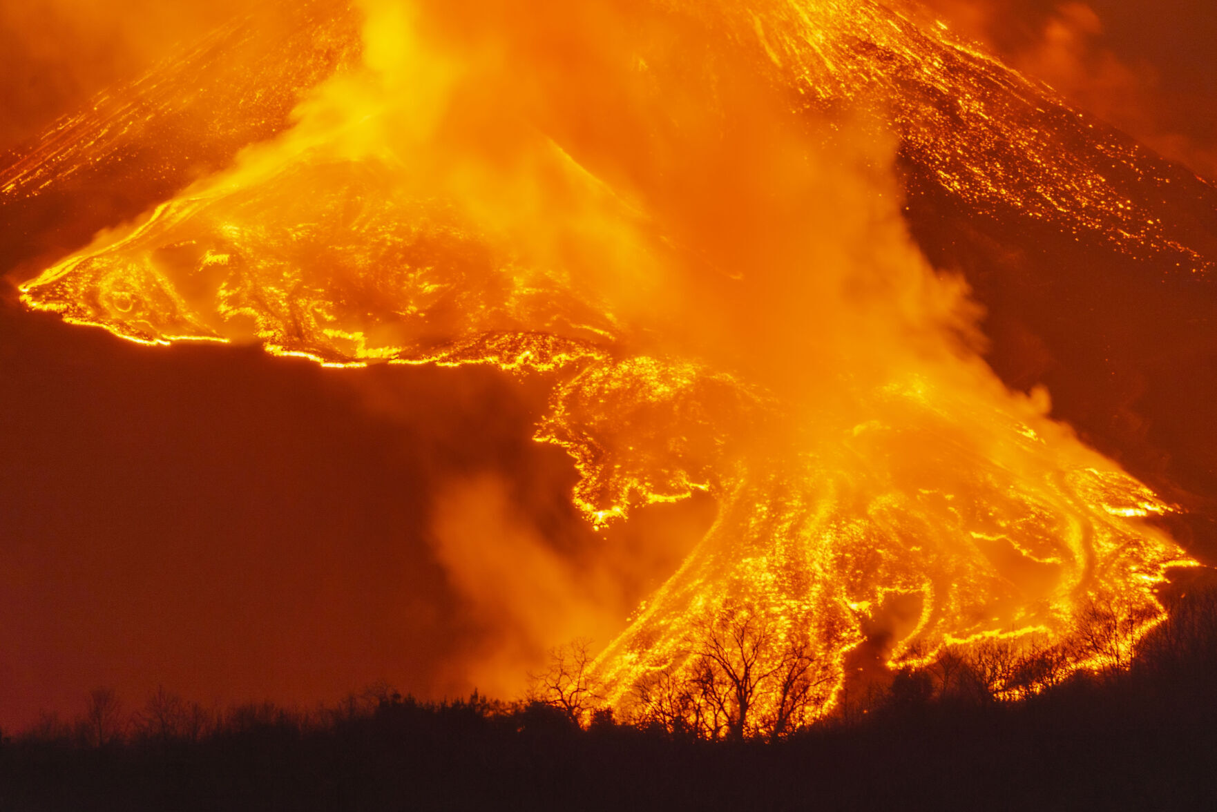 Italy Etna Volcano Eruption